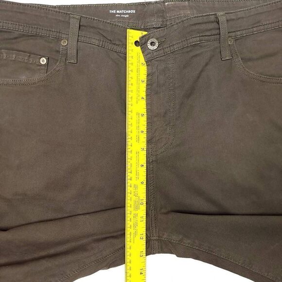 AG Adriano Goldschmied The Matchbox Pants Mens 40x29 Olive Slim Stretch EUC - Picture 3 of 7